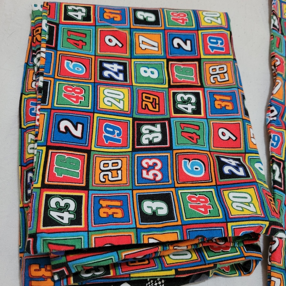 2 standard pillow cases race car numbers